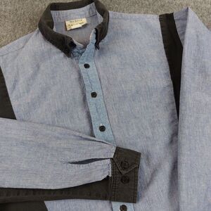 Vintage 90s Men’s L Mo Betta SEVENS Collections Western Rodeo Shirt Blue/Black